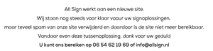 Allsign werkt aan een nieuwe site